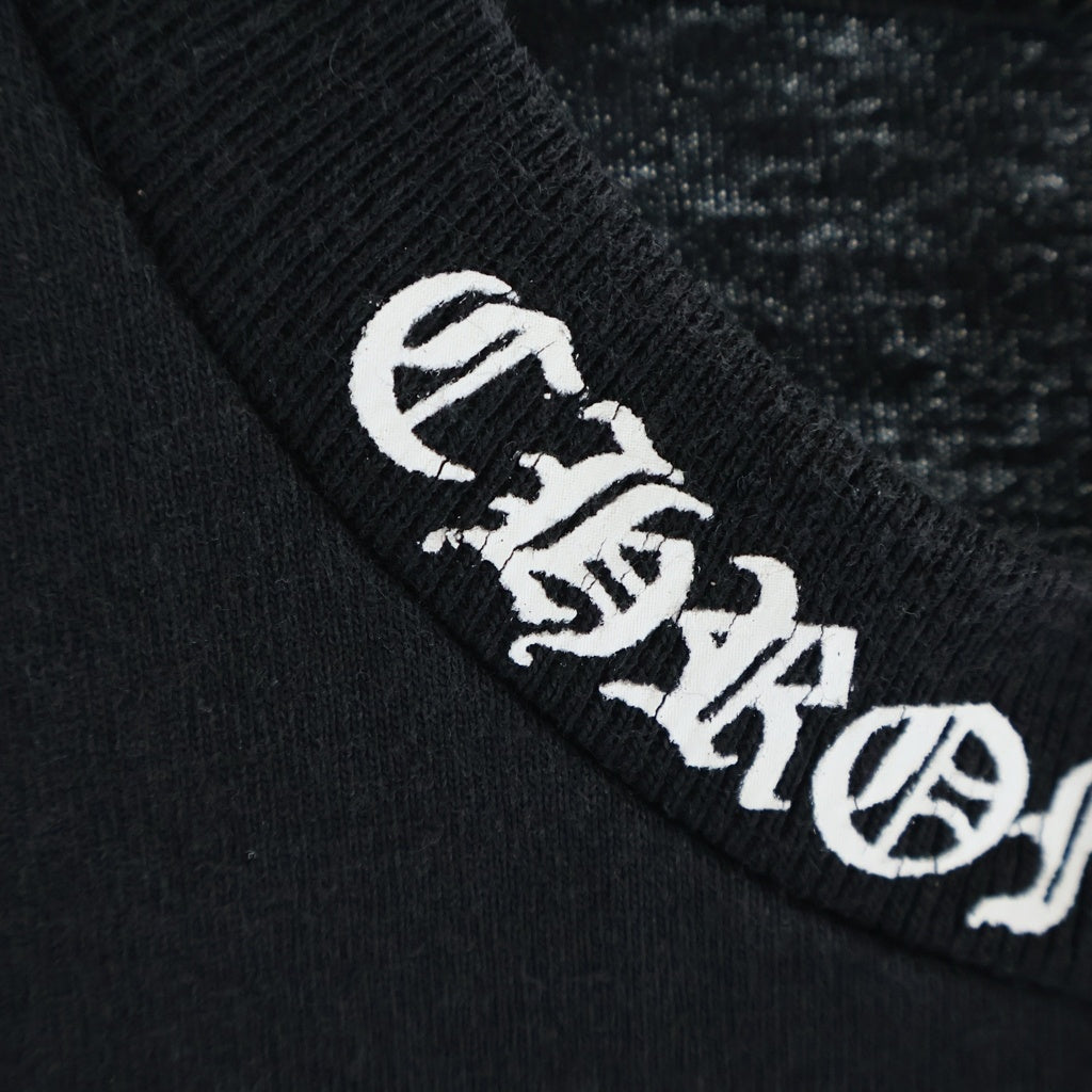 CHROME HEARTS(クロムハーツ) OLD VINE DAGGER LOGO S/S TEE オールド ヴァインダガーロゴプリント Tシャツカット ブラック