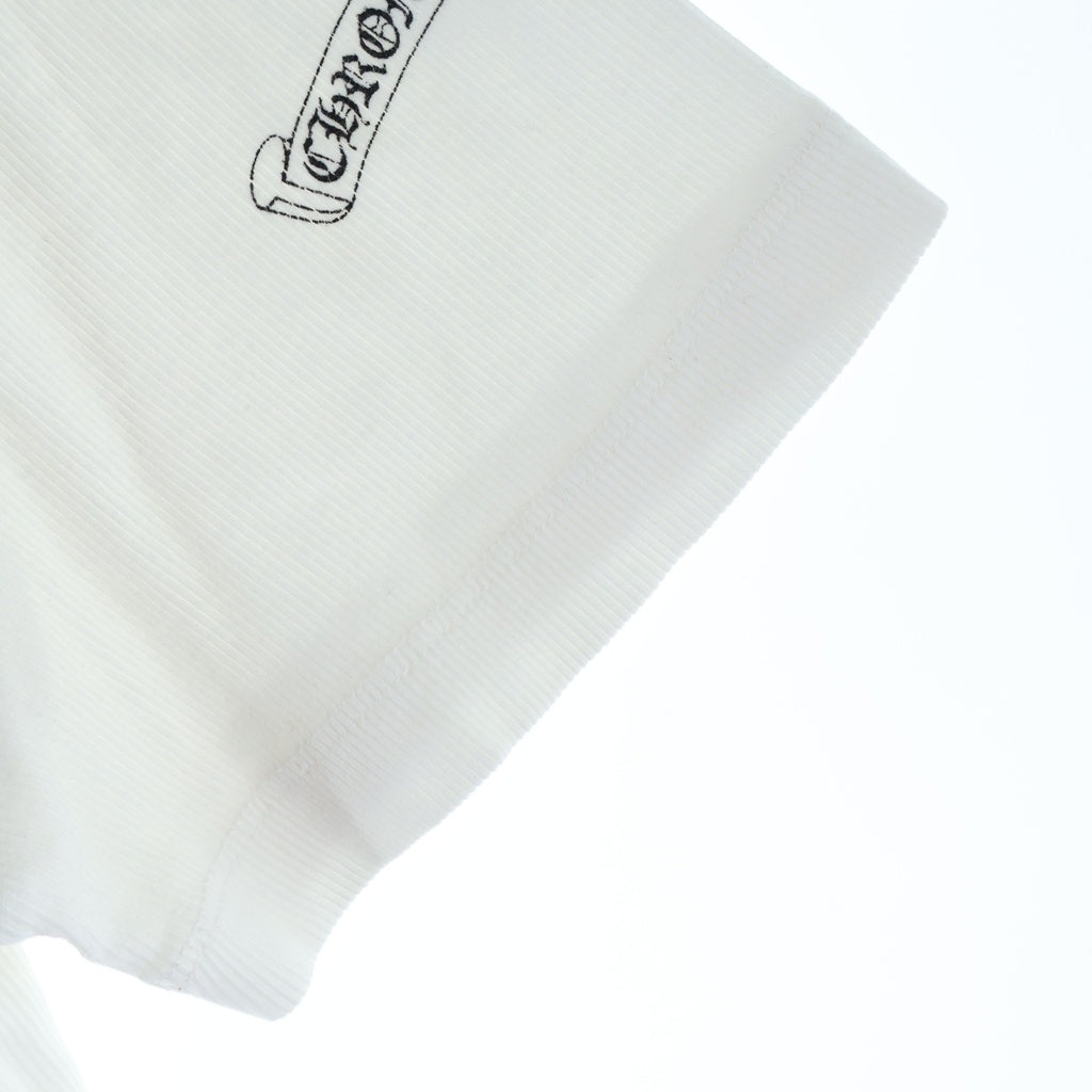 CHROME HEARTS(クロムハーツ) BACK SCROLL LABEL THERMAL S/S TEE バックスクロールラベル ロゴプリント ポケット サーマル半袖Tシャツ カットソー ホワイト