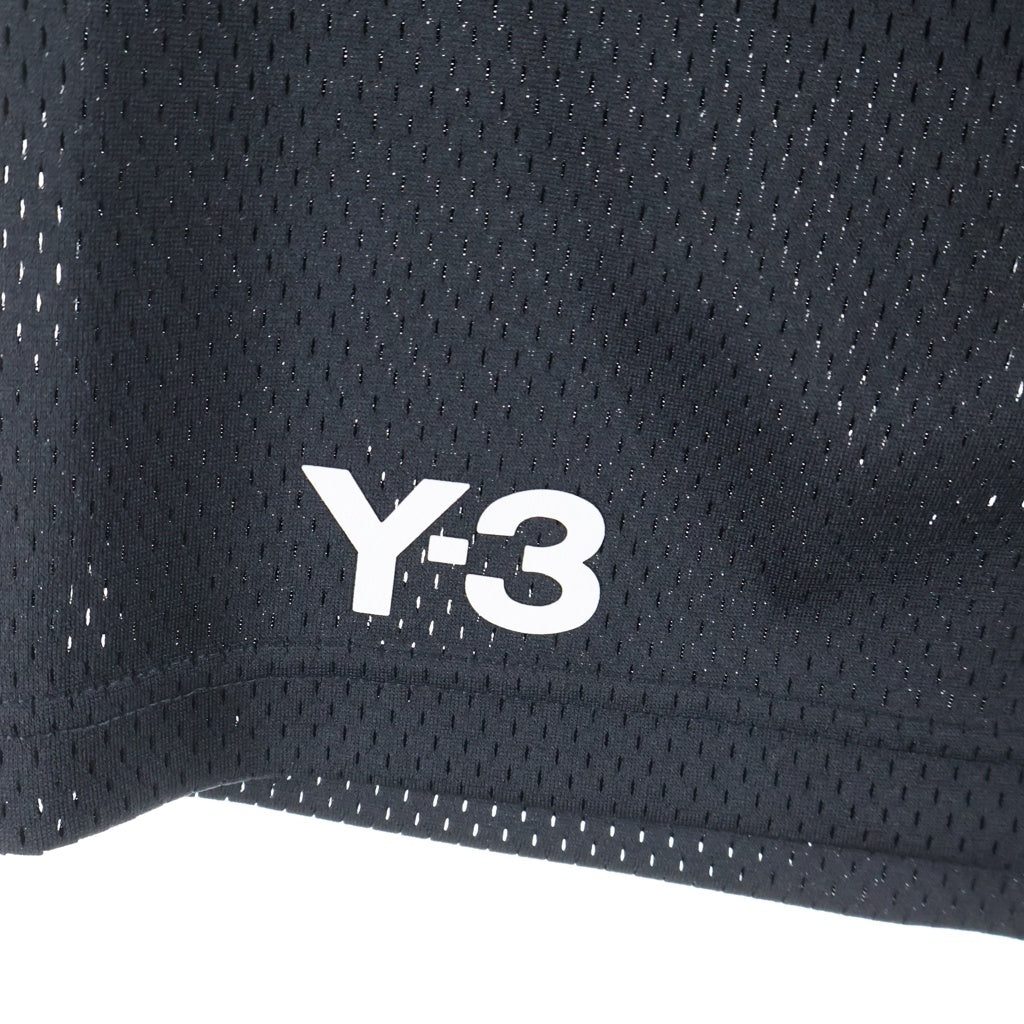 Y-3(ワイスリー) US MESH SHORTS ロゴデザイン ドローストリング メッシュ ショートパンツ ブラック KF1083