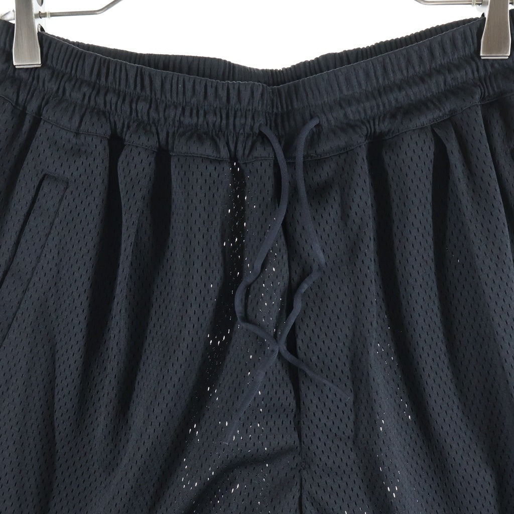 Y-3(ワイスリー) US MESH SHORTS ロゴデザイン ドローストリング メッシュ ショートパンツ ブラック KF1083