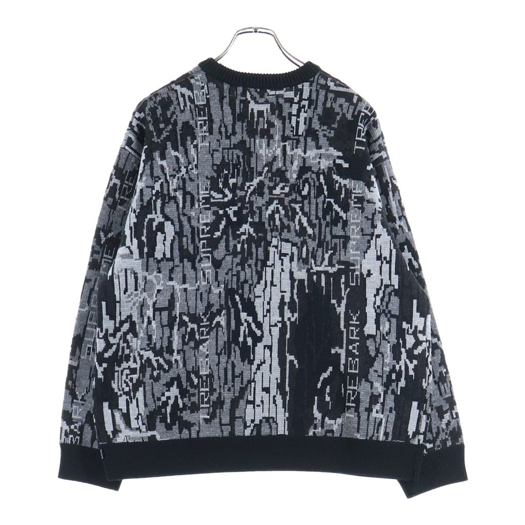 SUPREME(シュプリーム) 22AW Trebark Camo Sweater ツリーバーク カモ柄 クルーネック ニット セーター グレー