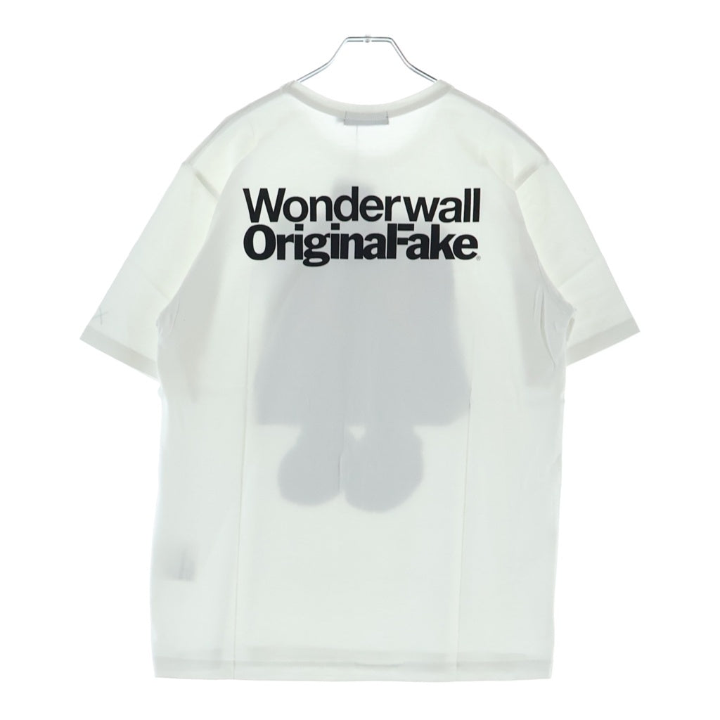 Original Fake(オリジナルフェイク) ×KAWS WONDERWALL カウズ ワンダーウォール クルーネック カットソー 半袖Tシャツ ホワイト