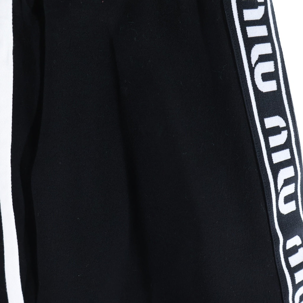 miumiu(ミュウミュウ) 18SS Side Logo Label Sweat Mini Skirt サイドロゴラベル スウェットミニスカート ブラック/レッド MJD153 1TNK レディース