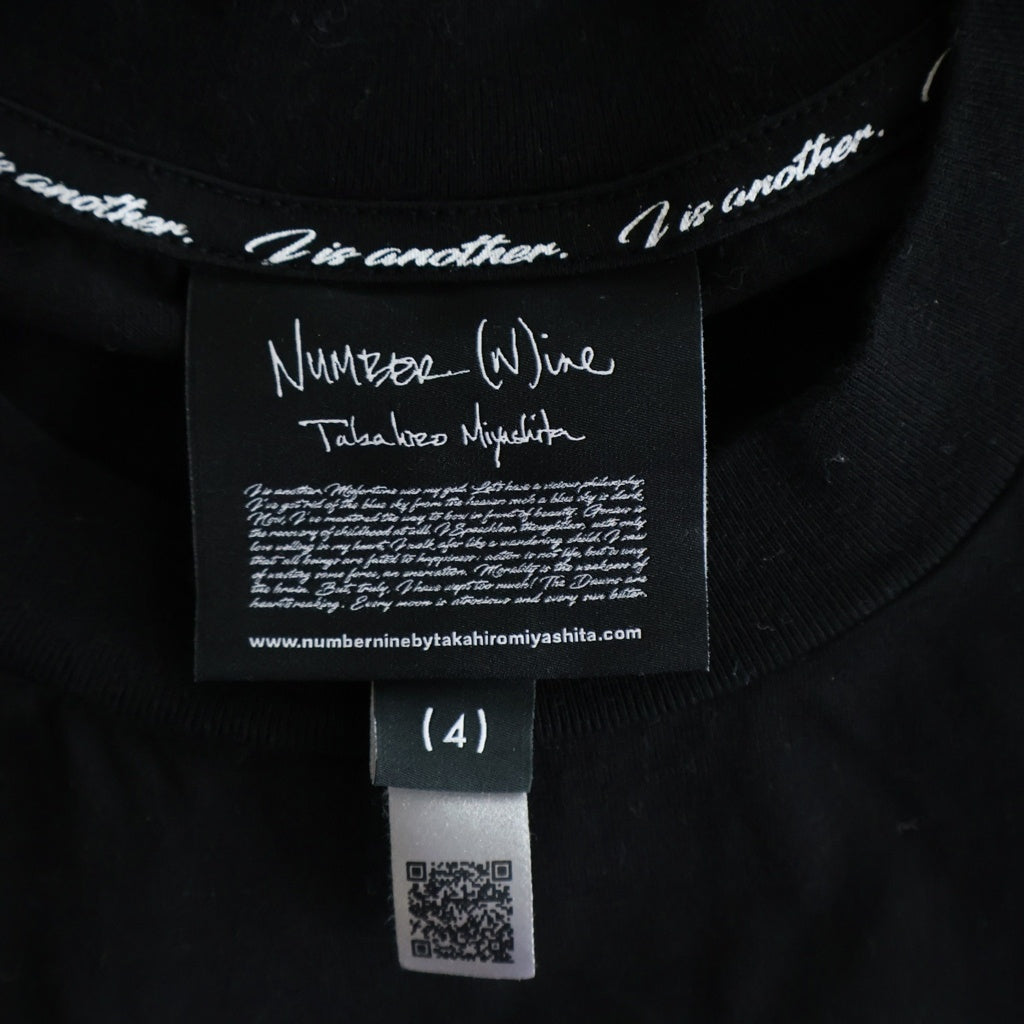 NUMBER (N)INE(ナンバーナイン) NEW ORDER ニューオーダー フォトグラフィックデザイン クルーネック カットソー 半袖Tシャツ ブラック