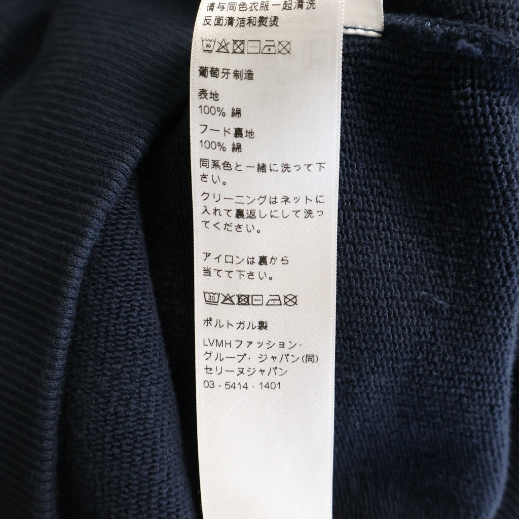 CELINE(セリーヌ) CROPPED HOODIE クロップド丈 トリンオフ柄 フーデッド スウェット パーカー ネイビー RY0OL1233.07OW