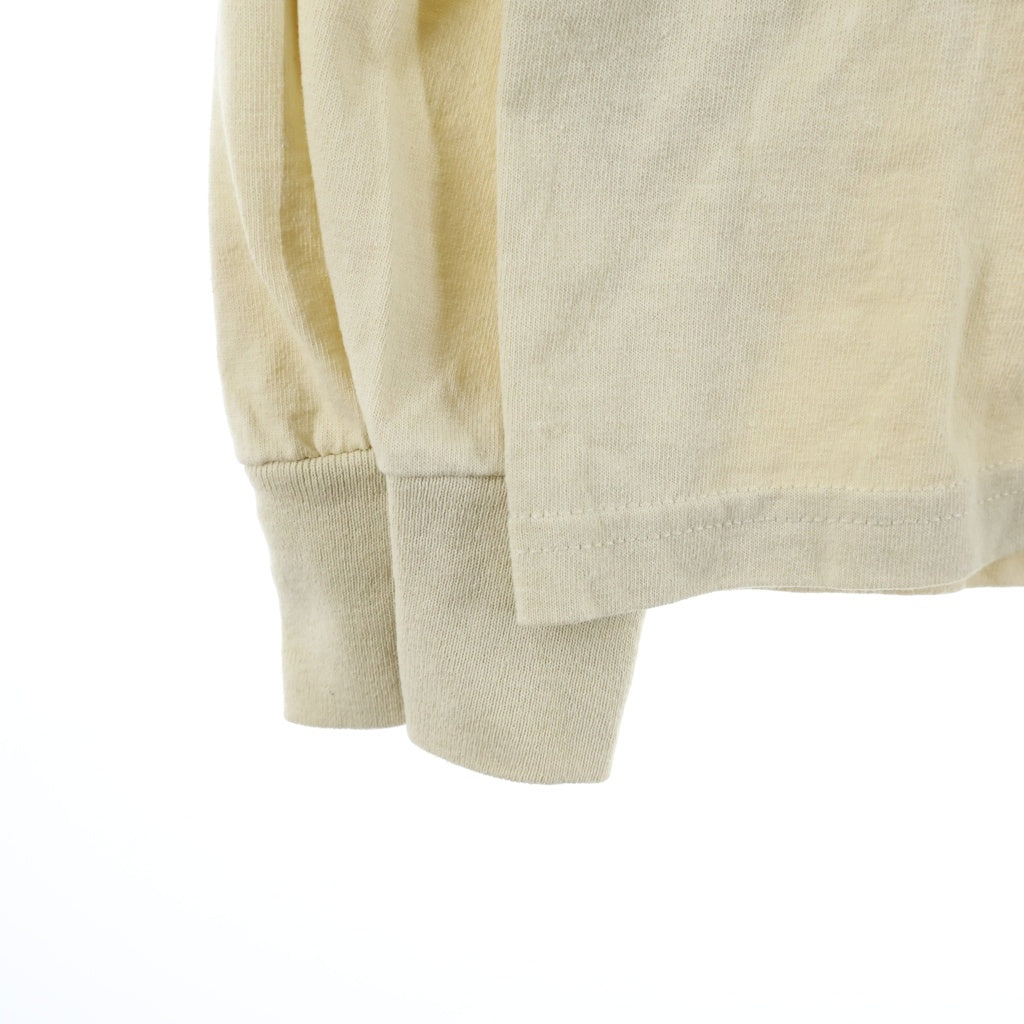 STUSSY(ステューシー) ×DOVER STREET MARKET GINZA TEE ドーバーストリートマーケット ギンザ ロゴデザイン クルーネック カットソー 長袖Tシャツ ベージュ