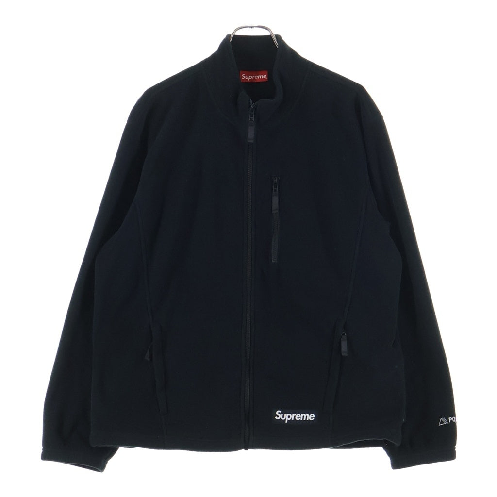 SUPREME(シュプリーム) 22AW Polartec Zip Jacket ポーラテック ロゴデザイン ジップアップ フリースジャケット ブラック