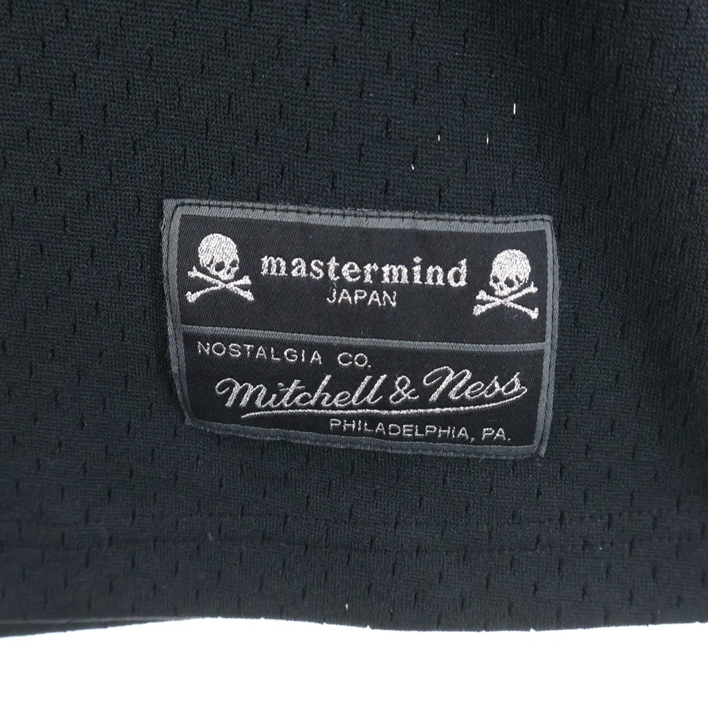 mastermind JAPAN(マスターマインドジャパン) ロゴデザイン メッシュ地 ラウンドネック 半袖Tシャツ ブラック