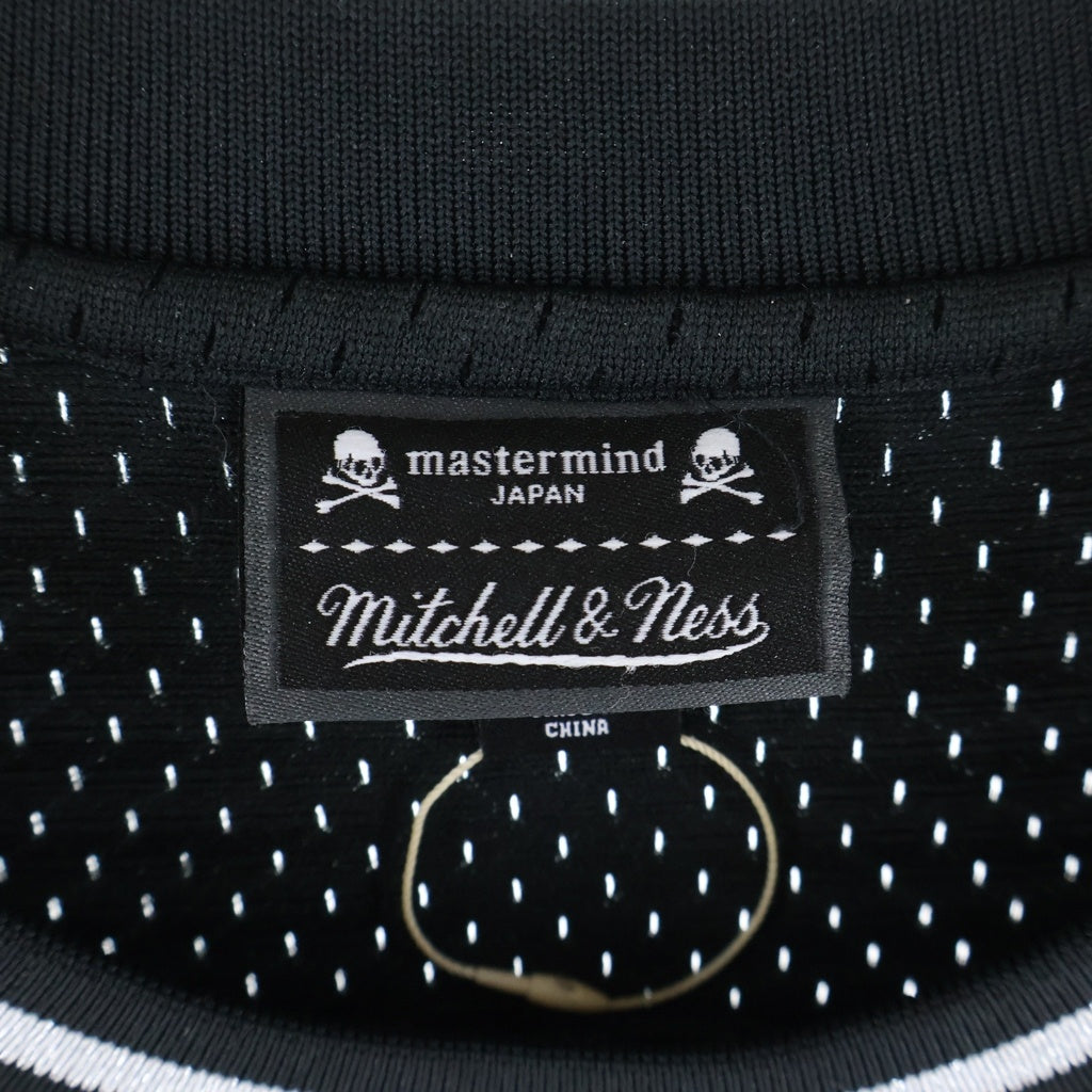 mastermind JAPAN(マスターマインドジャパン) ロゴデザイン メッシュ地 ラウンドネック 半袖Tシャツ ブラック