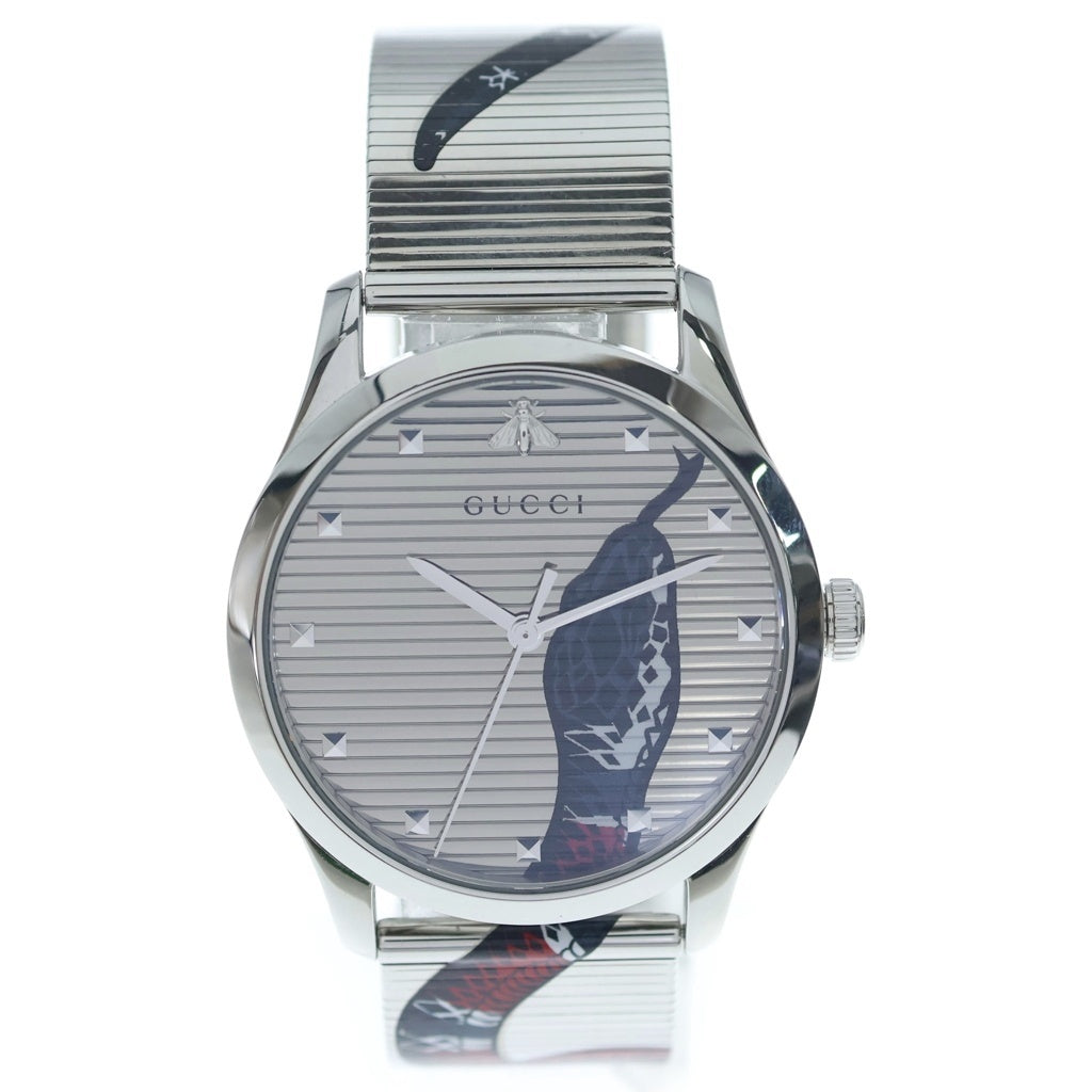 GUCCI(グッチ) Gタイムレス キングスネーク クォーツ時計 ウォッチ シルバー YA1264123