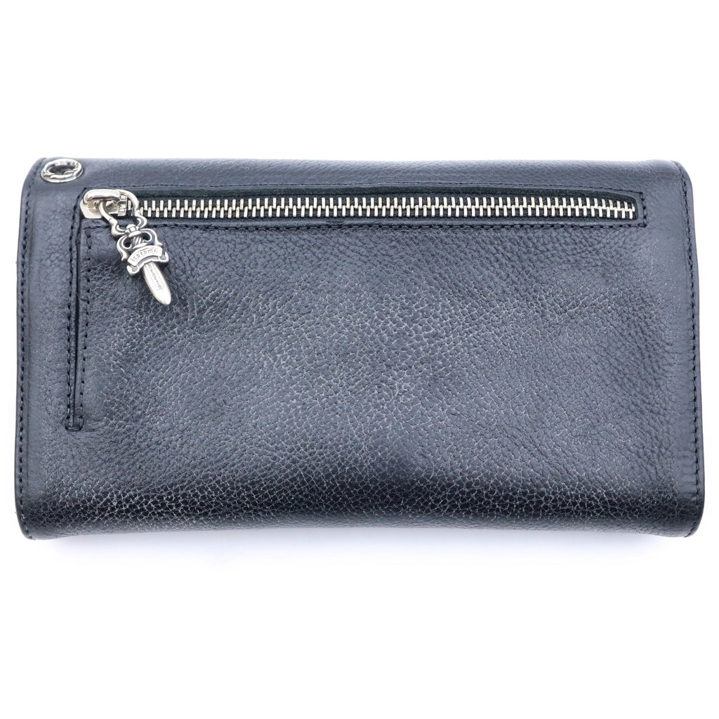 CHROME HEARTS(クロムハーツ) WAVE ウェーブ レザーウォレット 財布 ブラックBCA375