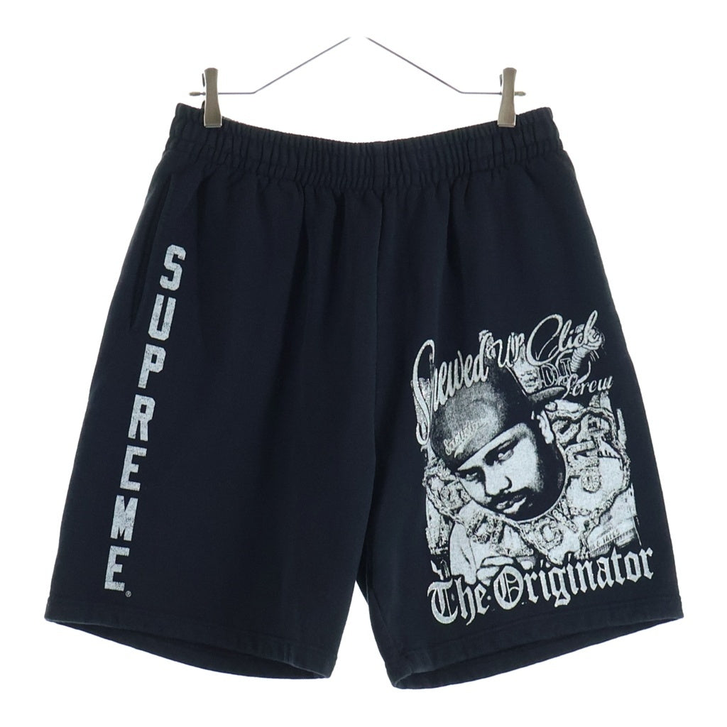 SUPREME(シュプリーム) 26AW ×DJ SCREW Sweat Shorts ディージェー スクリュー プリントデザイン スウェット ハーフパンツ ブラック
