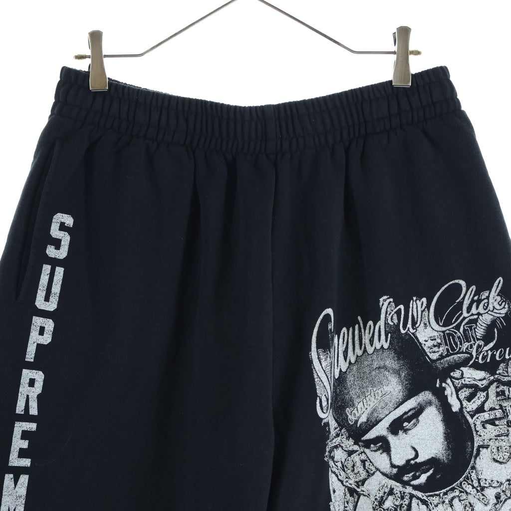 SUPREME(シュプリーム) 26AW ×DJ SCREW Sweat Shorts ディージェー スクリュー プリントデザイン スウェット ハーフパンツ ブラック