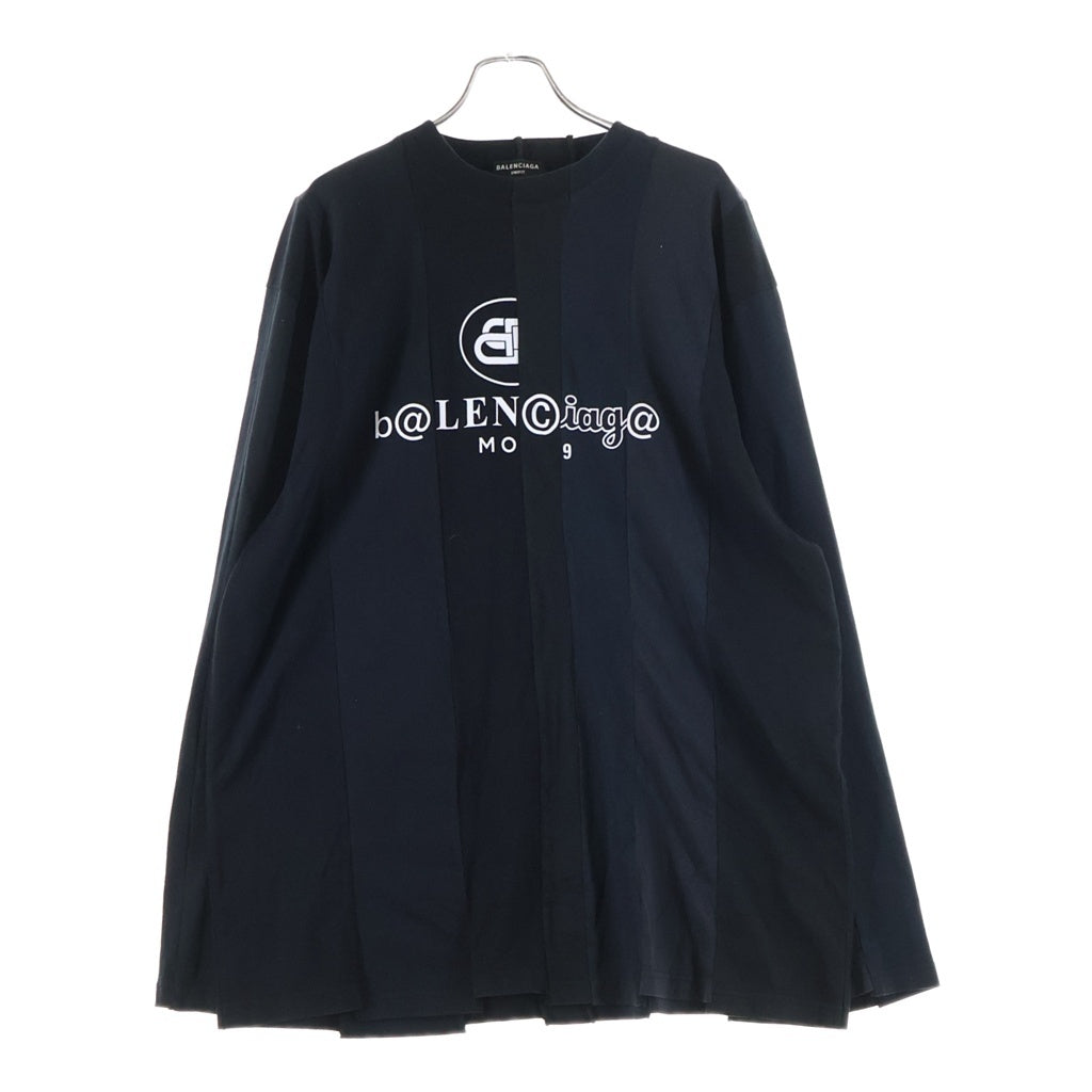 BALENCIAGA(バレンシアガ) 青山限定 再構築長袖Tシャツ カットソー ブラック 661604