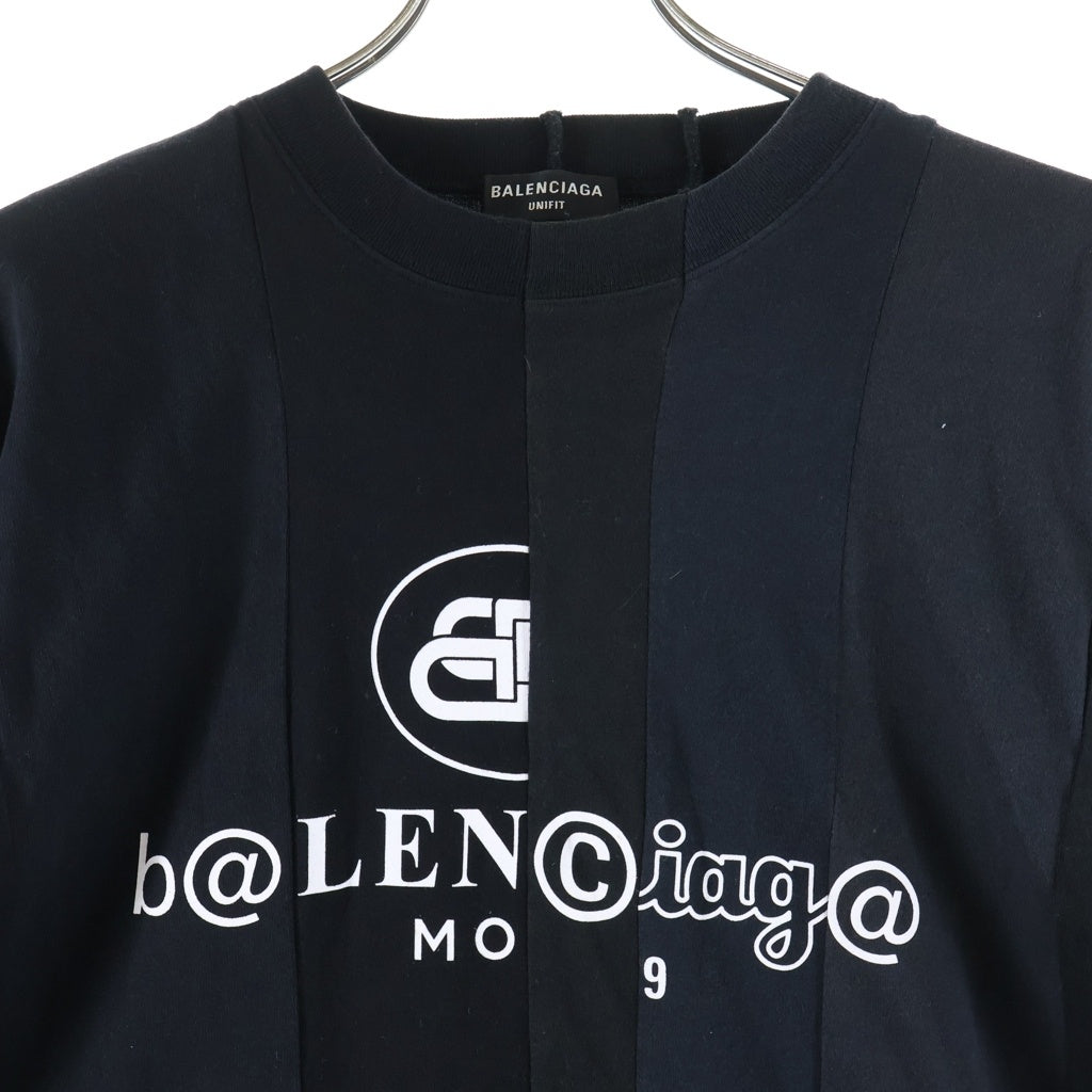 BALENCIAGA(バレンシアガ) 青山限定 再構築長袖Tシャツ カットソー ブラック 661604