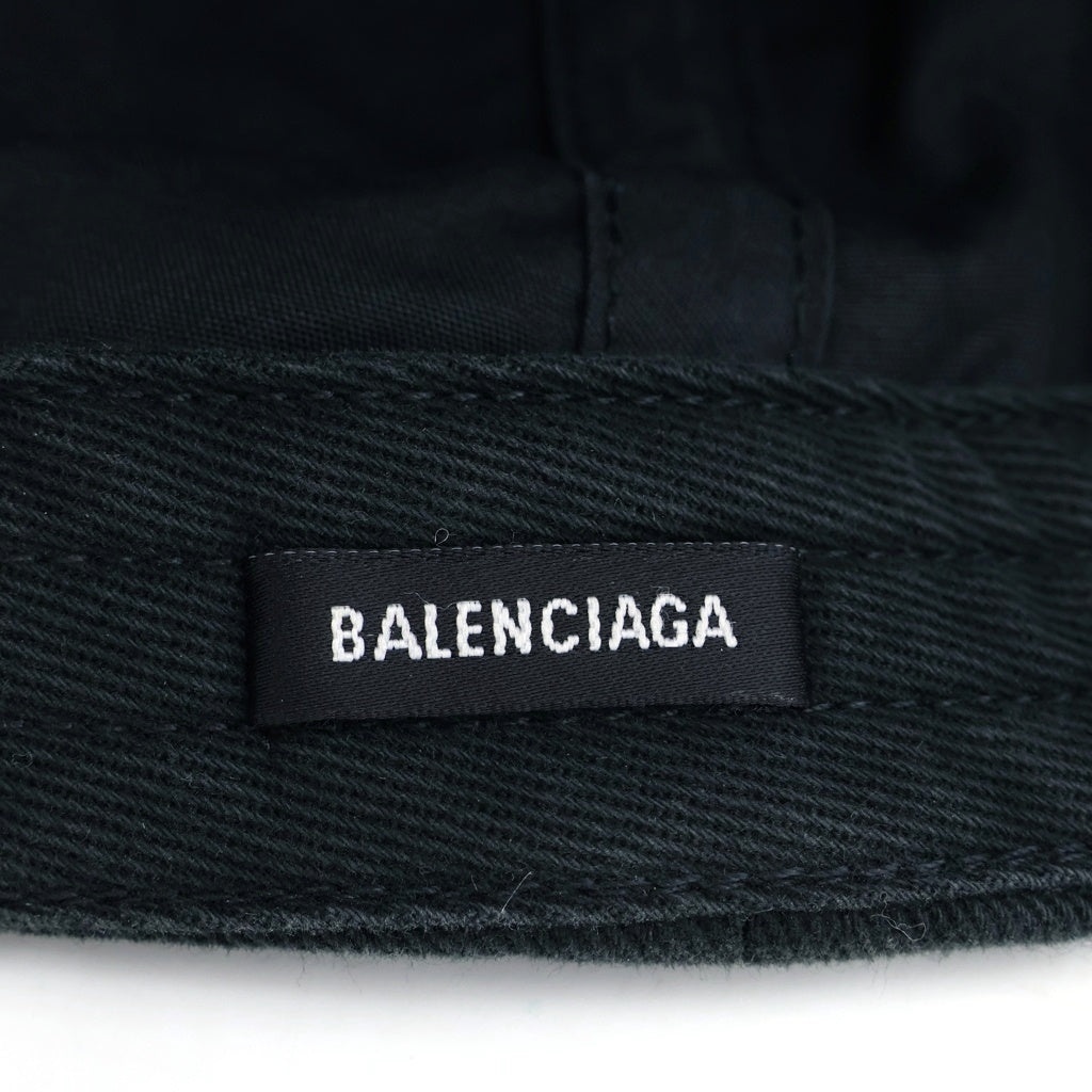 BALENCIAGA(バレンシアガ) 22SS ダイアゴナル ロゴ ベースボールキャップ 帽子 ブラック 680738