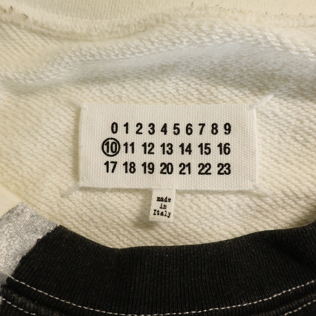 Maison Margiela(メゾンマルジェラ) 19AW 再構築 カレンダーロゴ トレーナー ブラック/ホワイト S50GU0099