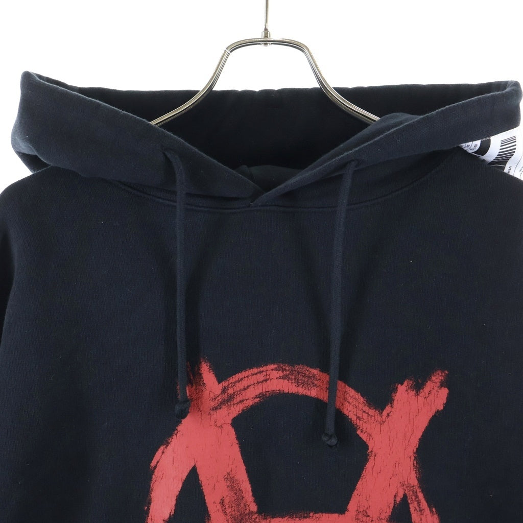 VETEMENTS(ヴェトモン) 20SS Anarchy Hoodie ヴェトモン アナーキーフーディ プルオーバーパーカー プリント ブラック SS20TR312
