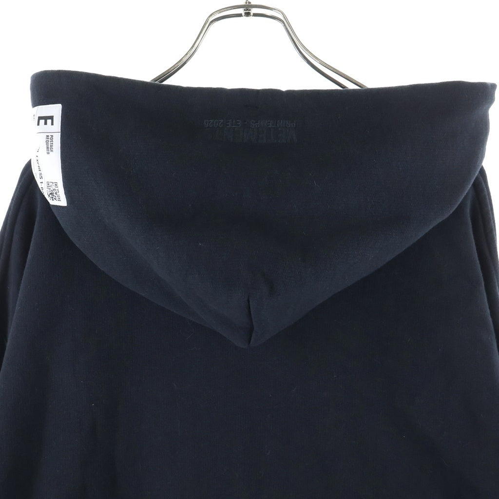 VETEMENTS(ヴェトモン) 20SS Anarchy Hoodie ヴェトモン アナーキーフーディ プルオーバーパーカー プリント ブラック SS20TR312