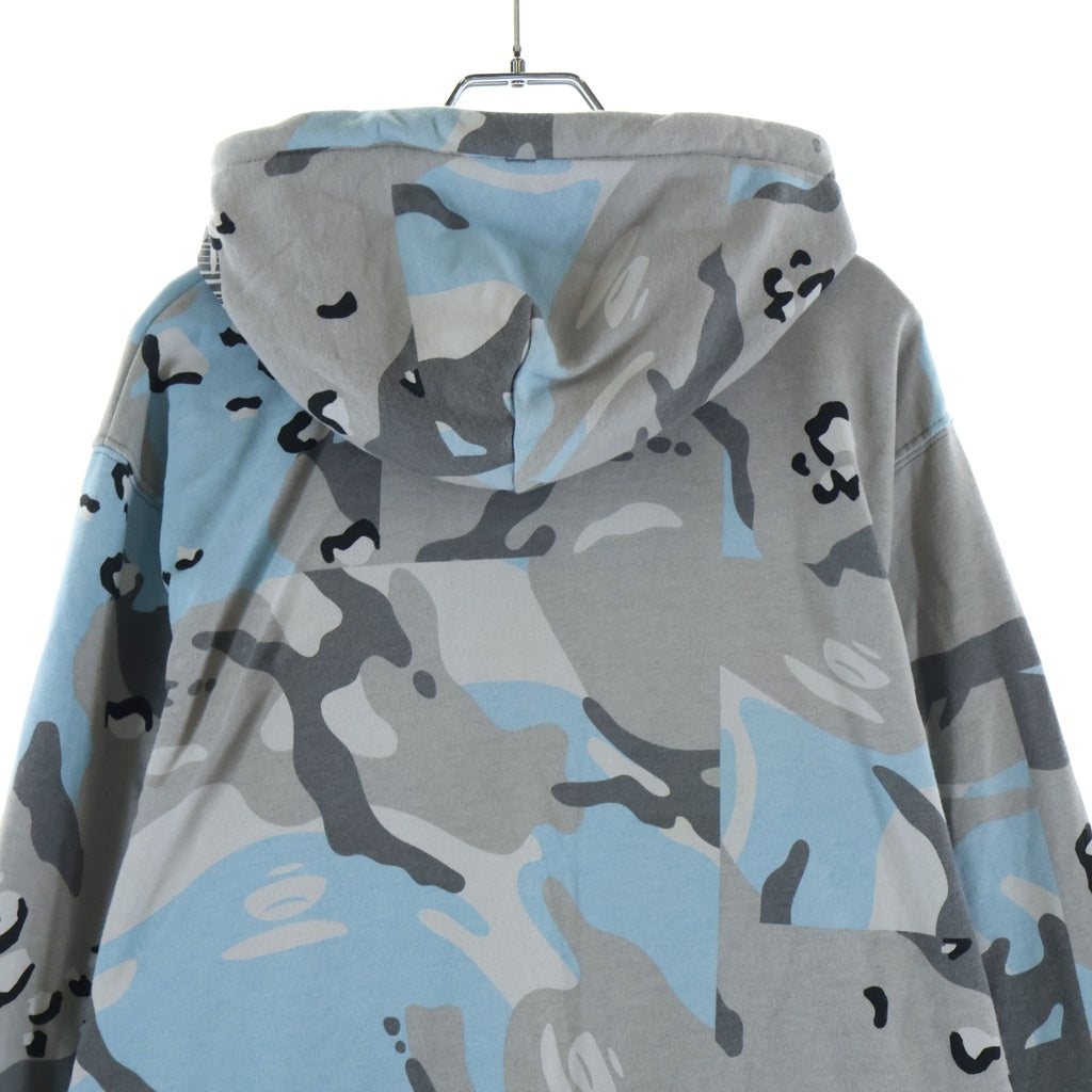A BATHING APE(アベイシングエイプ) カモフラ総柄 プルオーバーパーカー フーディー グレー AAPSWM3781XAG