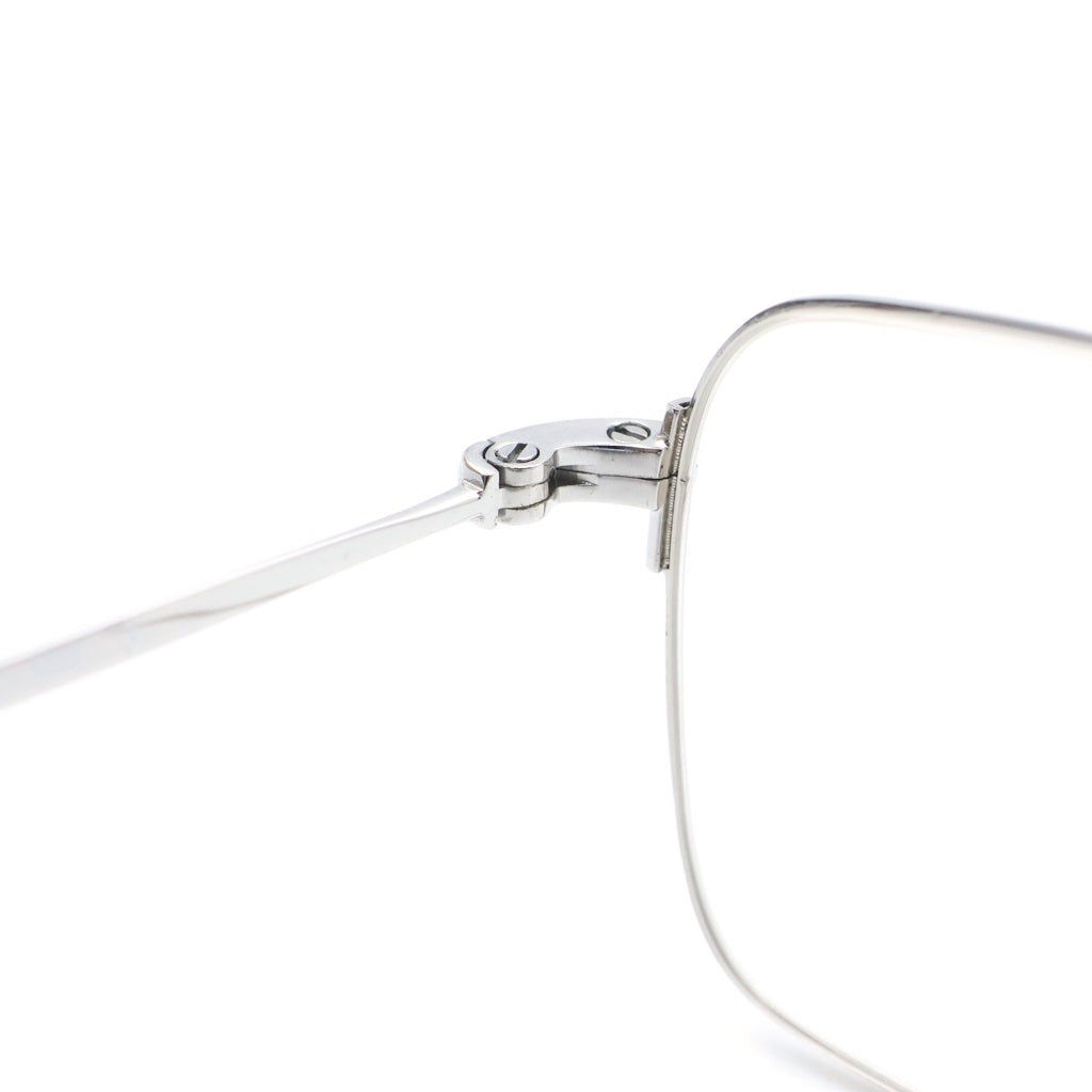 BALENCIAGA(バレンシアガ) Invisible Rectangle メタルフレーム スクエア アイウェア 眼鏡 シルバー BB0316S