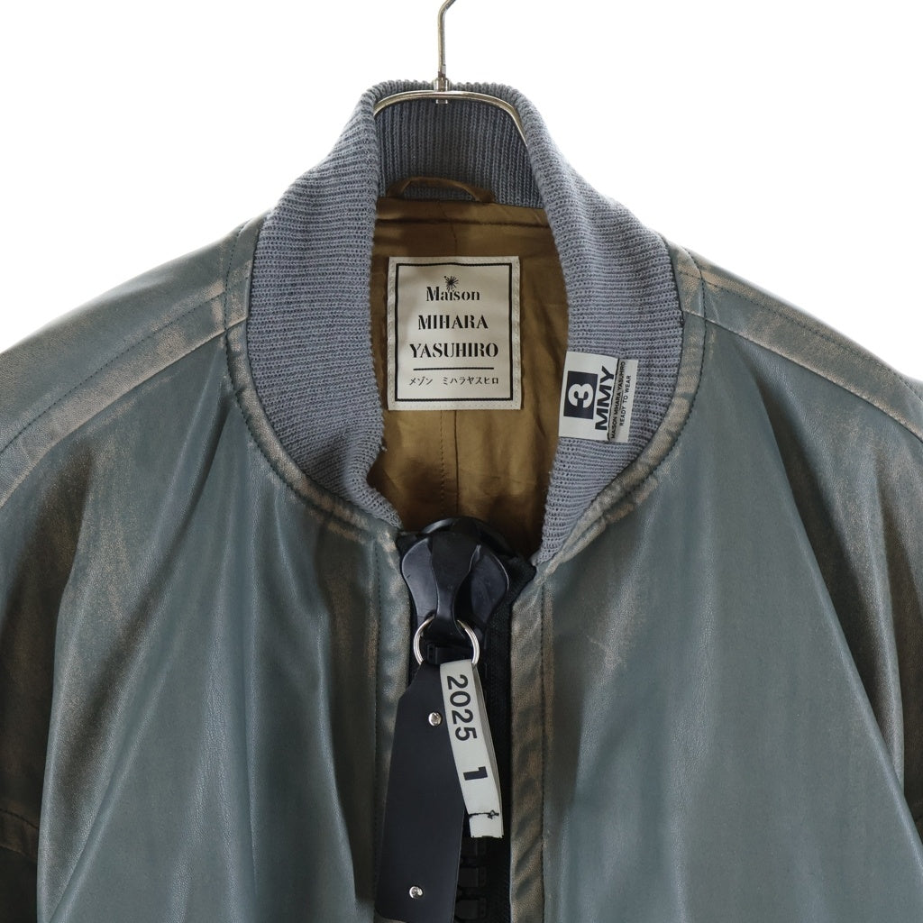 MIHARA YASUHIRO(ミハラヤスヒロ) Amateur Sewn Like Big Zip Jacket アマチュア ソウン ライク ビッグ ジップ ジャケット グレー A14BL071