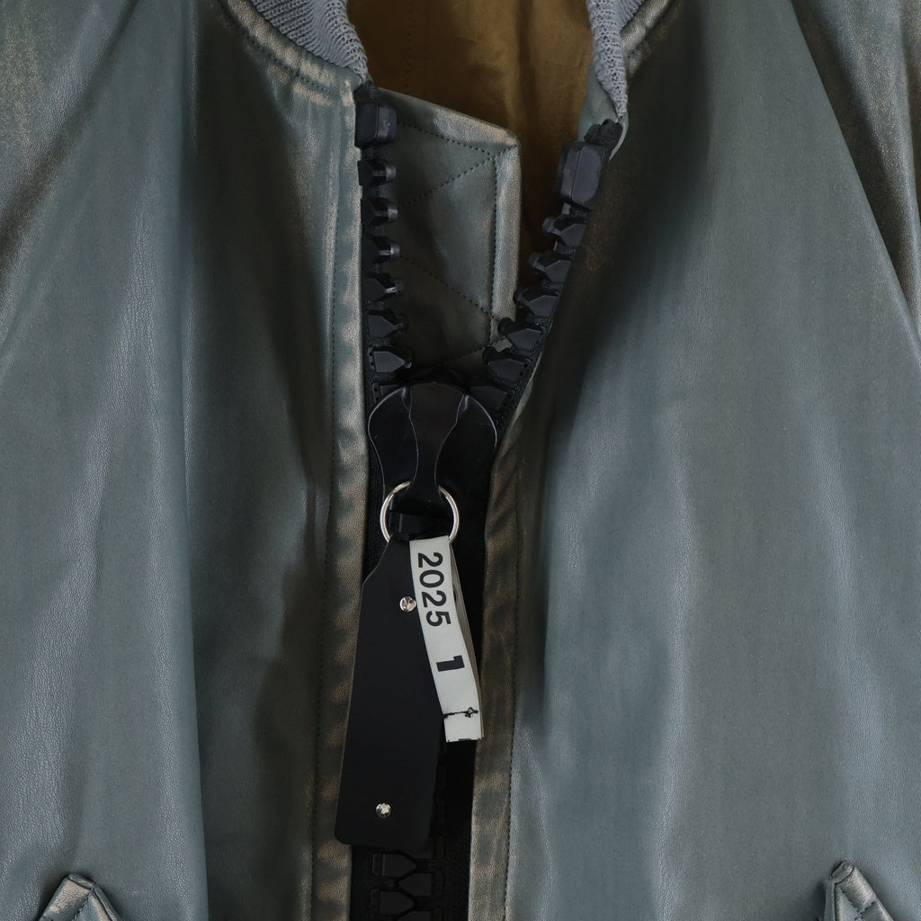 MIHARA YASUHIRO(ミハラヤスヒロ) Amateur Sewn Like Big Zip Jacket アマチュア ソウン ライク ビッグ ジップ ジャケット グレー A14BL071