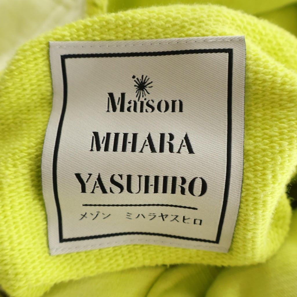 MAISON MIHARAYASUHIRO(メゾンミハラヤスヒロ) サンフェード デストロイ加工 プルオーバーパーカー フーディー イエロー A13HD542