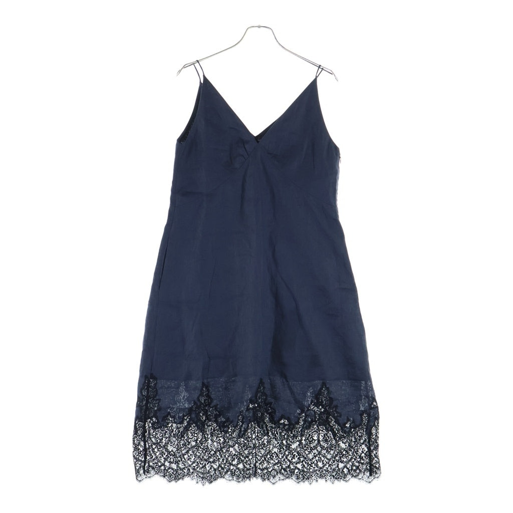 MADISONBLUE(マディソンブルー) レースアップ リネン キャミソールワンピース ネイビー VOLUME LACE OP LINEN MB261-4001 レディース