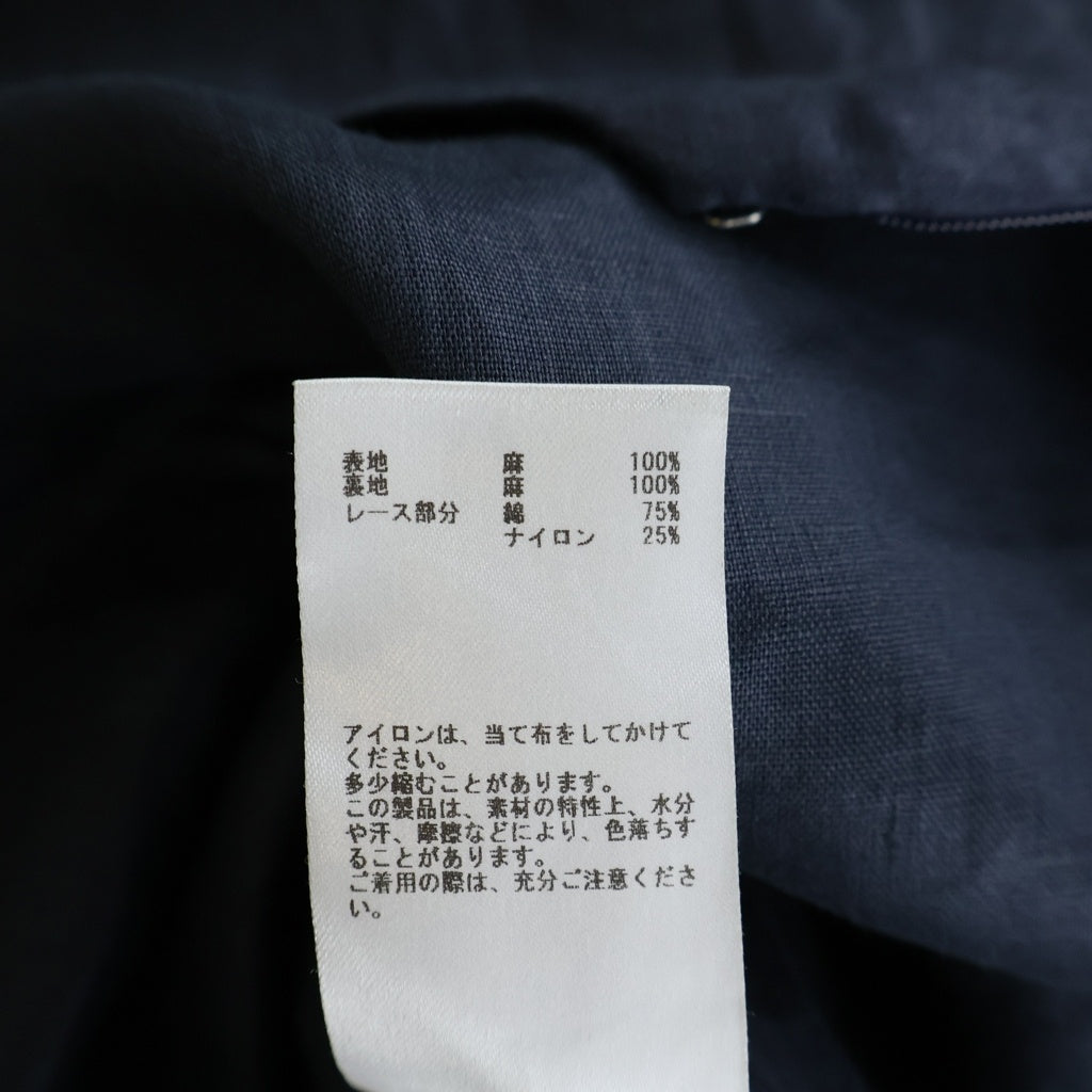 MADISONBLUE(マディソンブルー) レースアップ リネン キャミソールワンピース ネイビー VOLUME LACE OP LINEN MB261-4001 レディース