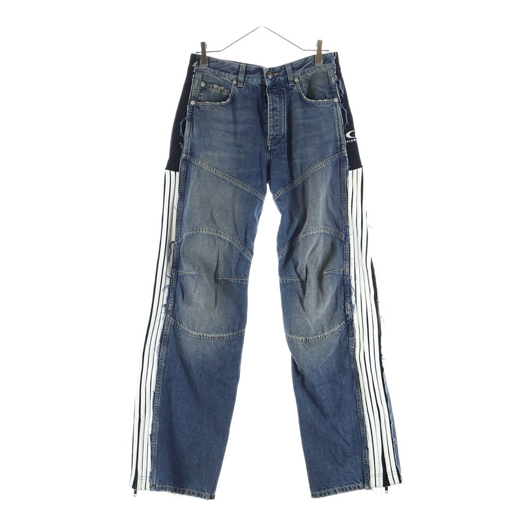 BALENCIAGA(バレンシアガ) Cut Up Tracksuit Pants カットアップ トラックスーツ パンツ インディゴ 831176TSW71