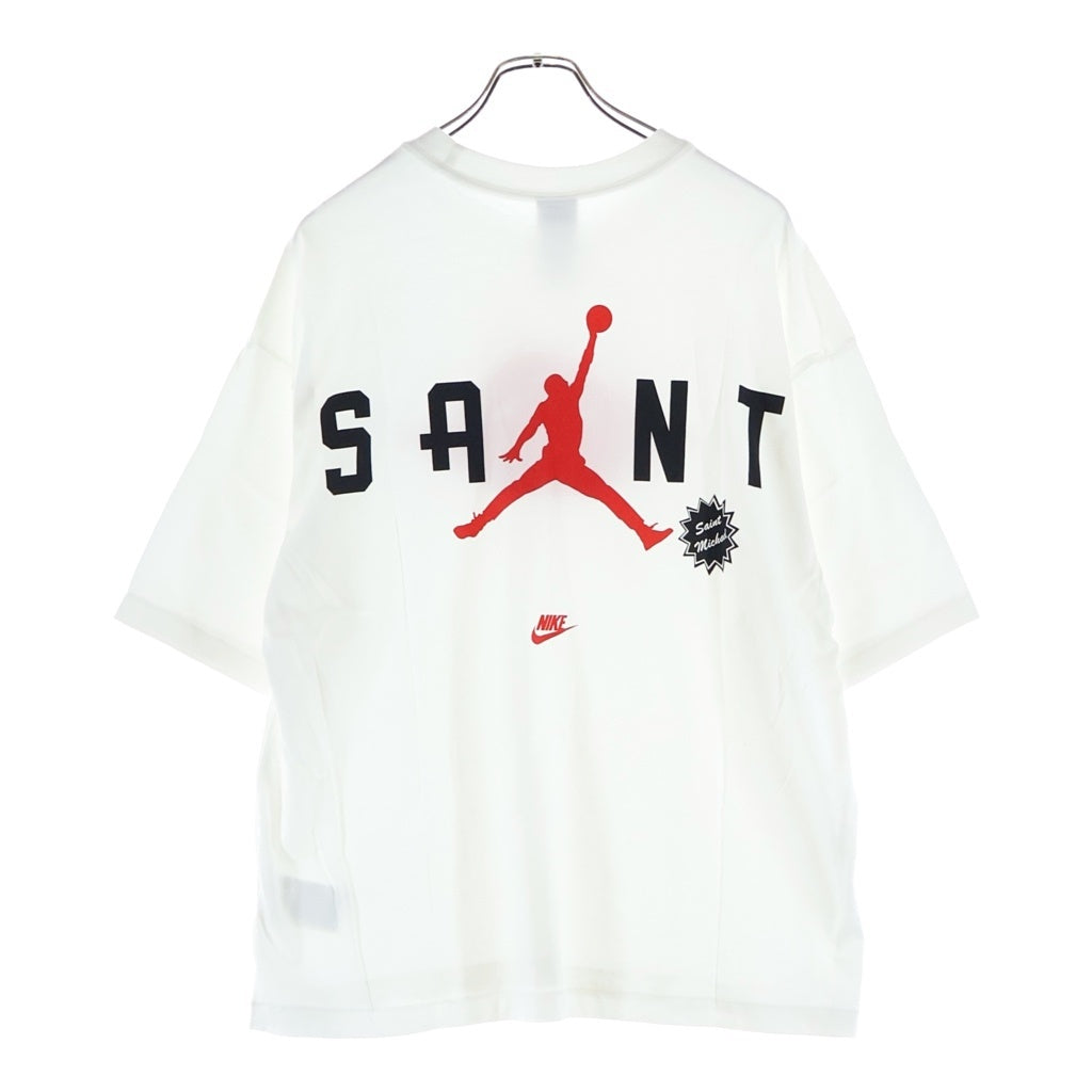 SAINT MICHAEL(セントマイケル) 26SS × NIKE ナイキ 両面プリント クルーネック 半袖Tシャツ ホワイト FV4716-100