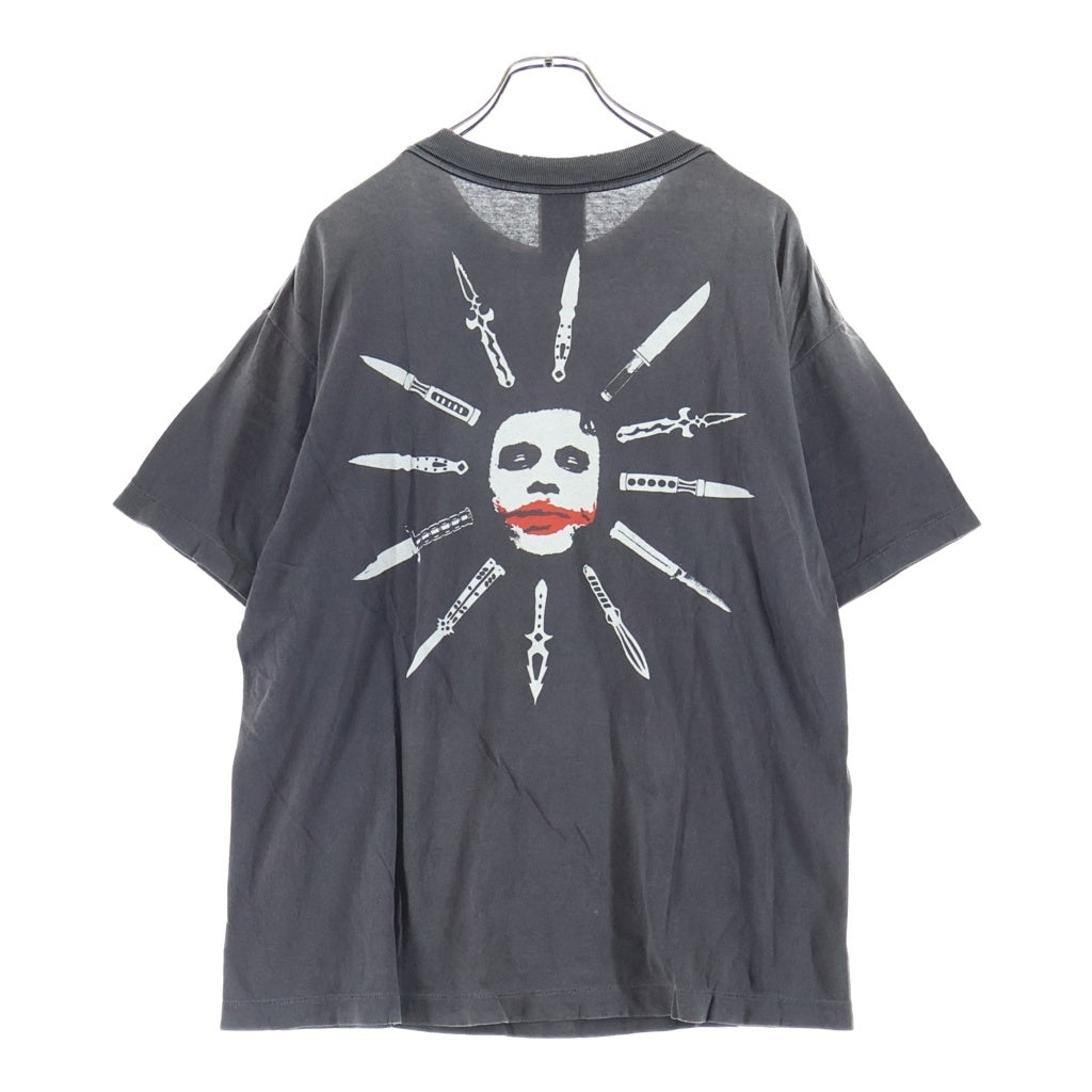 SAINT MICHAEL(セントマイケル) 25SS LIP BTM SS TEE リップ ロゴデザイン クルーネック カットソー 半袖Tシャツ ブラック SM-HR8-0000-C55