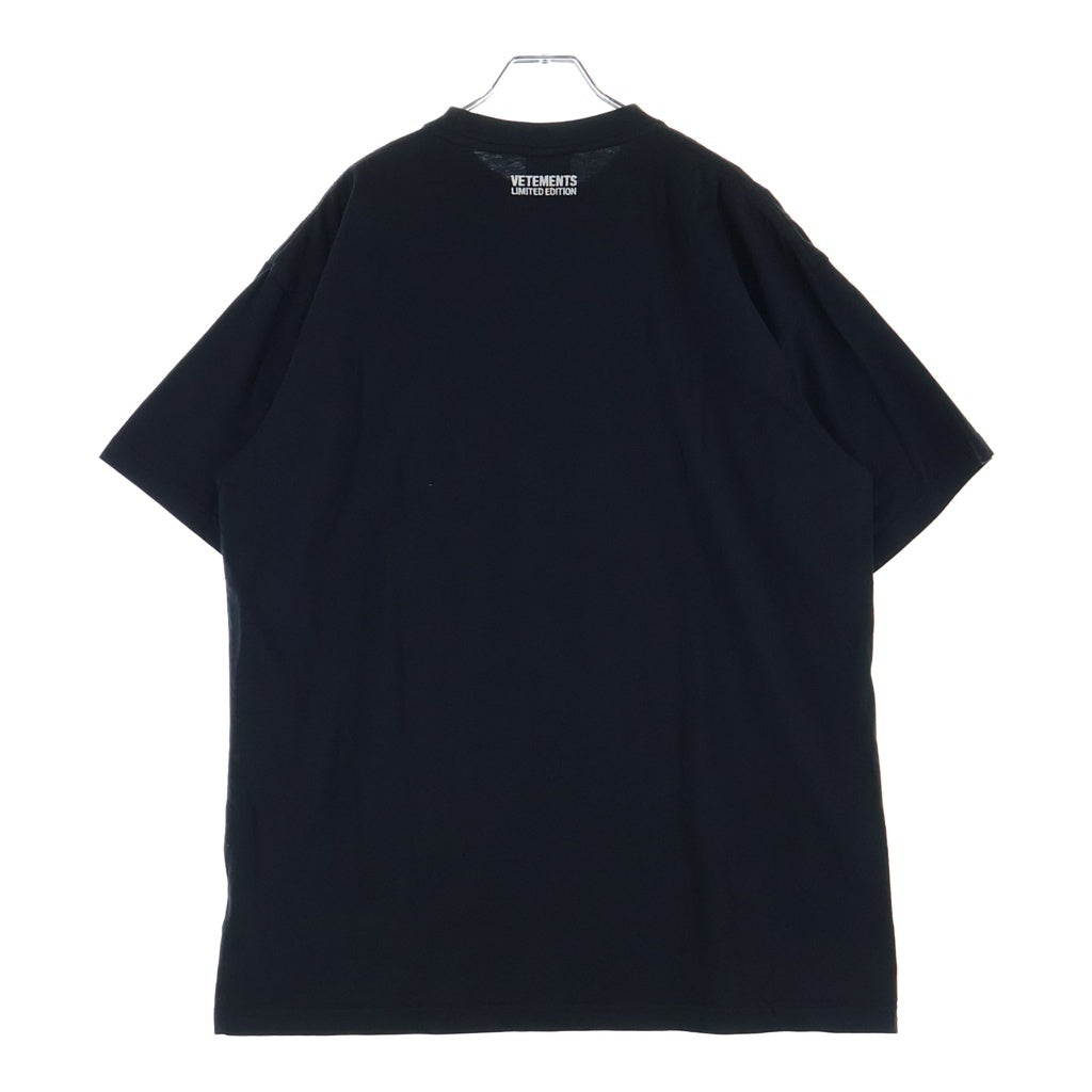 VETEMENTS(ヴェトモン) ×STAR WARS スターウォーズ ロゴデザイン クルーネック カットソー 半袖Tシャツ ブラック USW21TS008