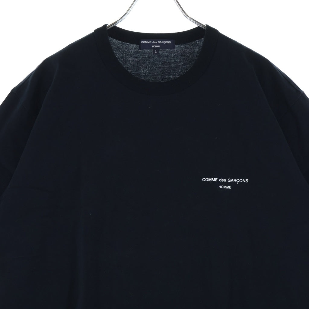 COMME des GARCONS(コムデギャルソン) AD2022 ロゴデザイン クルーネック カットソー 半袖Tシャツ ブラック HK-T009