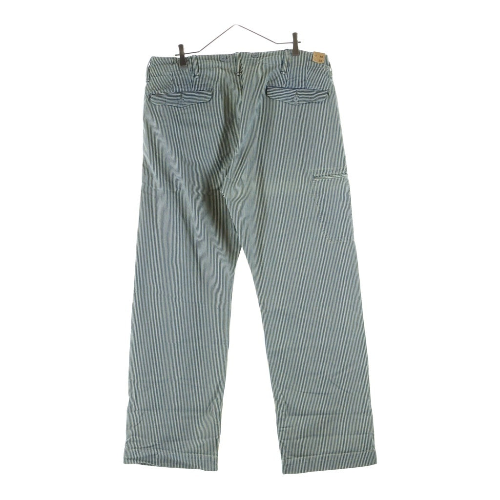 RRL(ダブルアールエル) ストライプ柄 フィールド チノパンツ ブルー 1519-01-29-A-3