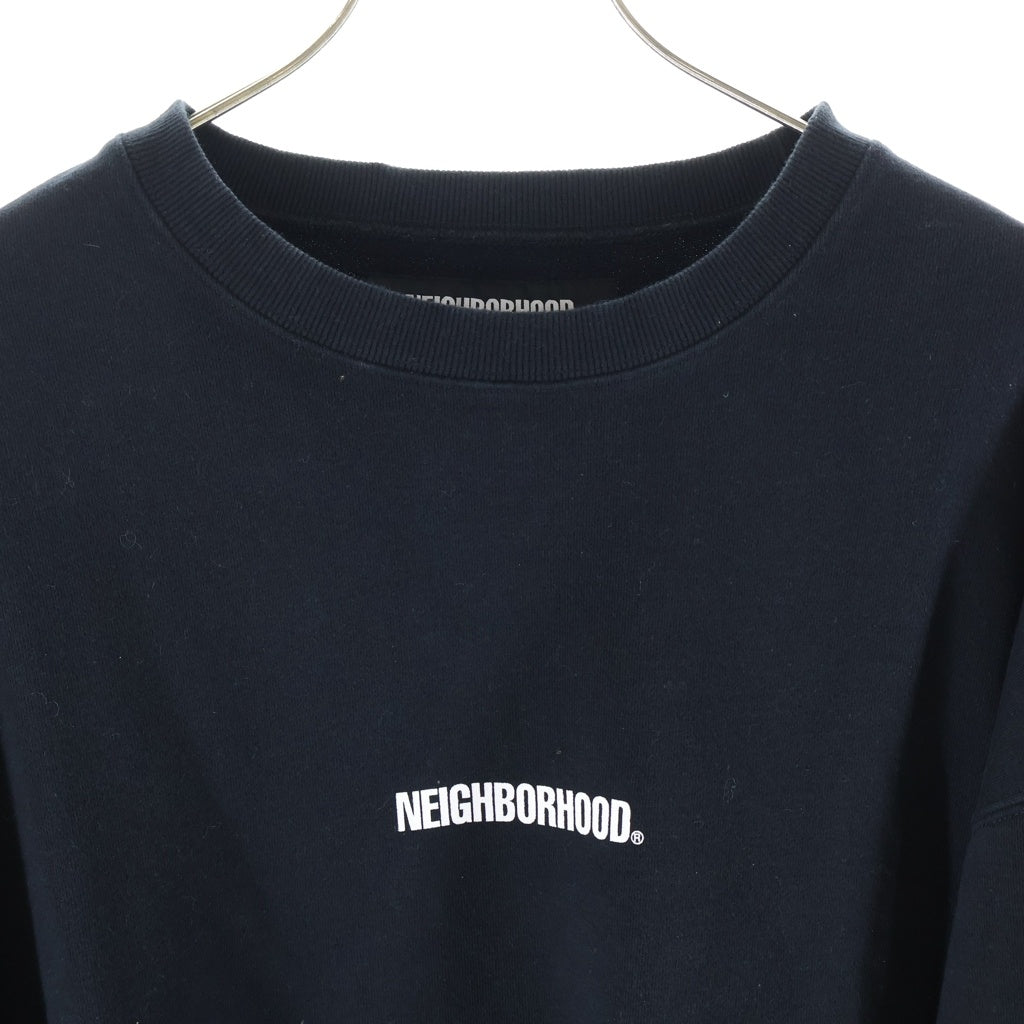 NEIGHBORHOOD(ネイバーフッド) HOME SET UP クルーネック スウェット トレーナー ロゴデザイン ドローストリング スウェットパンツ ブラック 232QTNH-CSM01