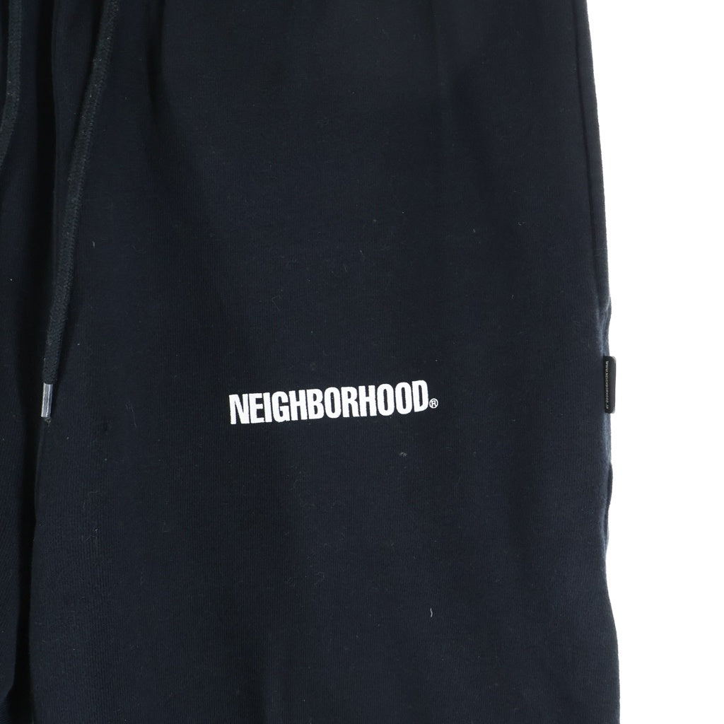 NEIGHBORHOOD(ネイバーフッド) HOME SET UP クルーネック スウェット トレーナー ロゴデザイン ドローストリング スウェットパンツ ブラック 232QTNH-CSM01