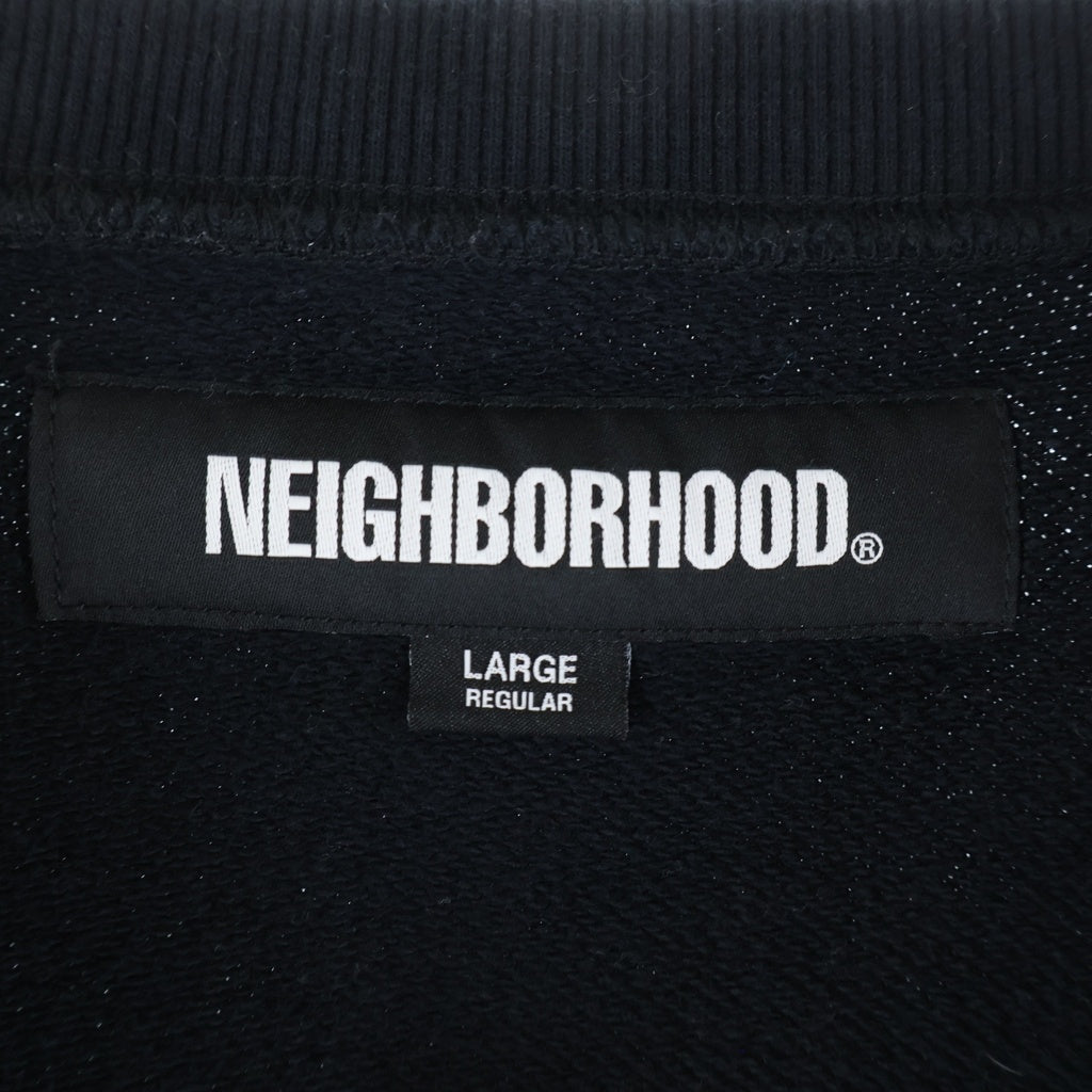 NEIGHBORHOOD(ネイバーフッド) HOME SET UP クルーネック スウェット トレーナー ロゴデザイン ドローストリング スウェットパンツ ブラック 232QTNH-CSM01