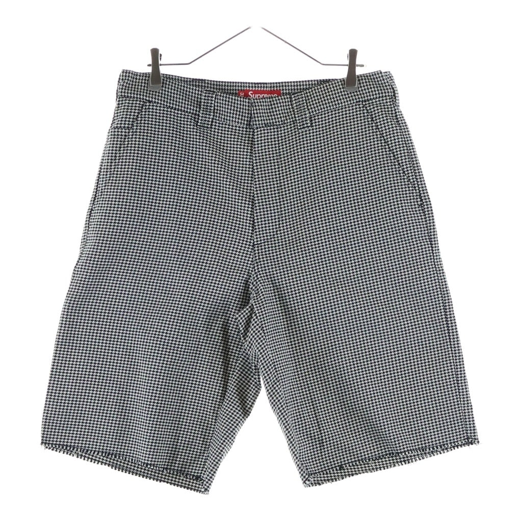 SUPREME(シュプリーム) 25SS Work Shorts 千鳥柄 ハーフ ワーク ショートパンツ ブラック/ホワイト