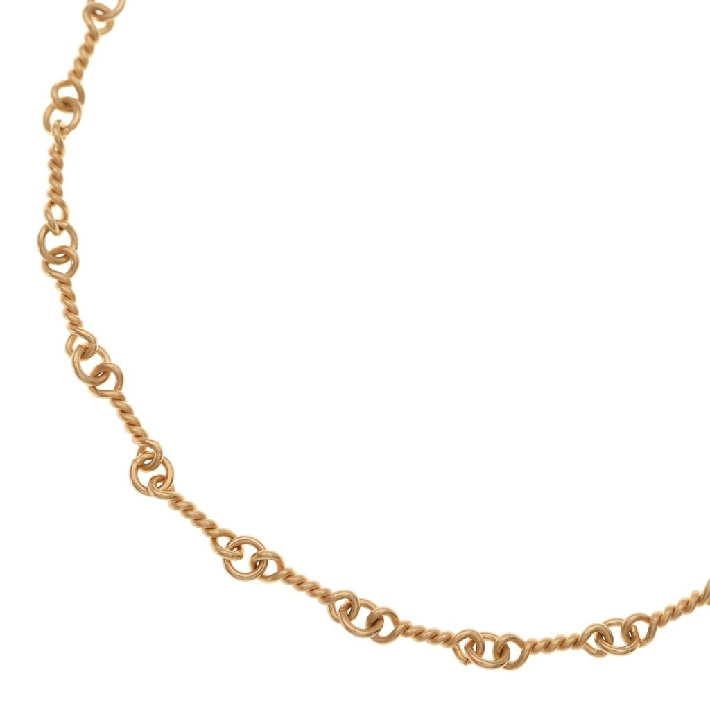 CHROME HEARTS(クロムハーツ) 22K NECKCHAIN T20 ツイストチェーンネックレス 20inch ゴールド BCA015