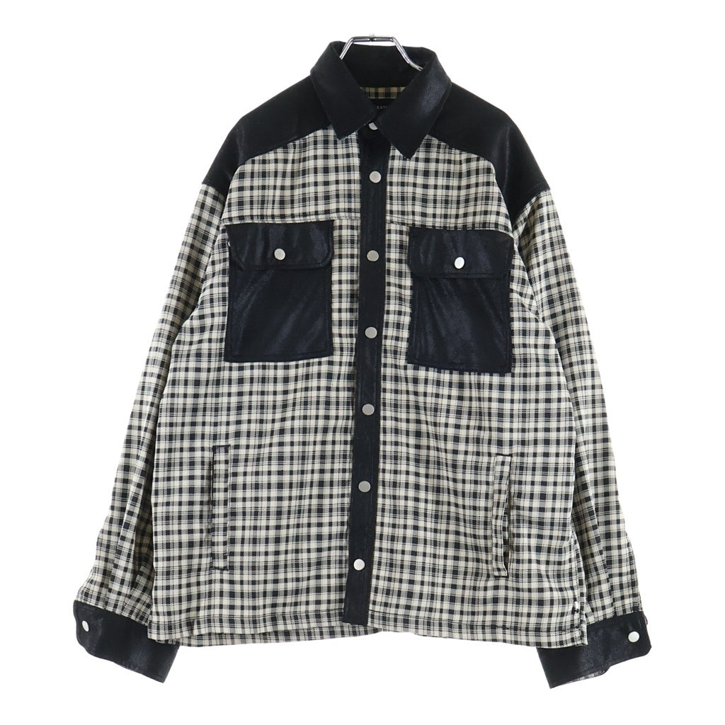 BREATH(ブレス) NEWRICH CHECK SHIRT JACKET ニューリッチチェック長袖シャツジャケット ブラック/ホワイト BR25SS-S2003