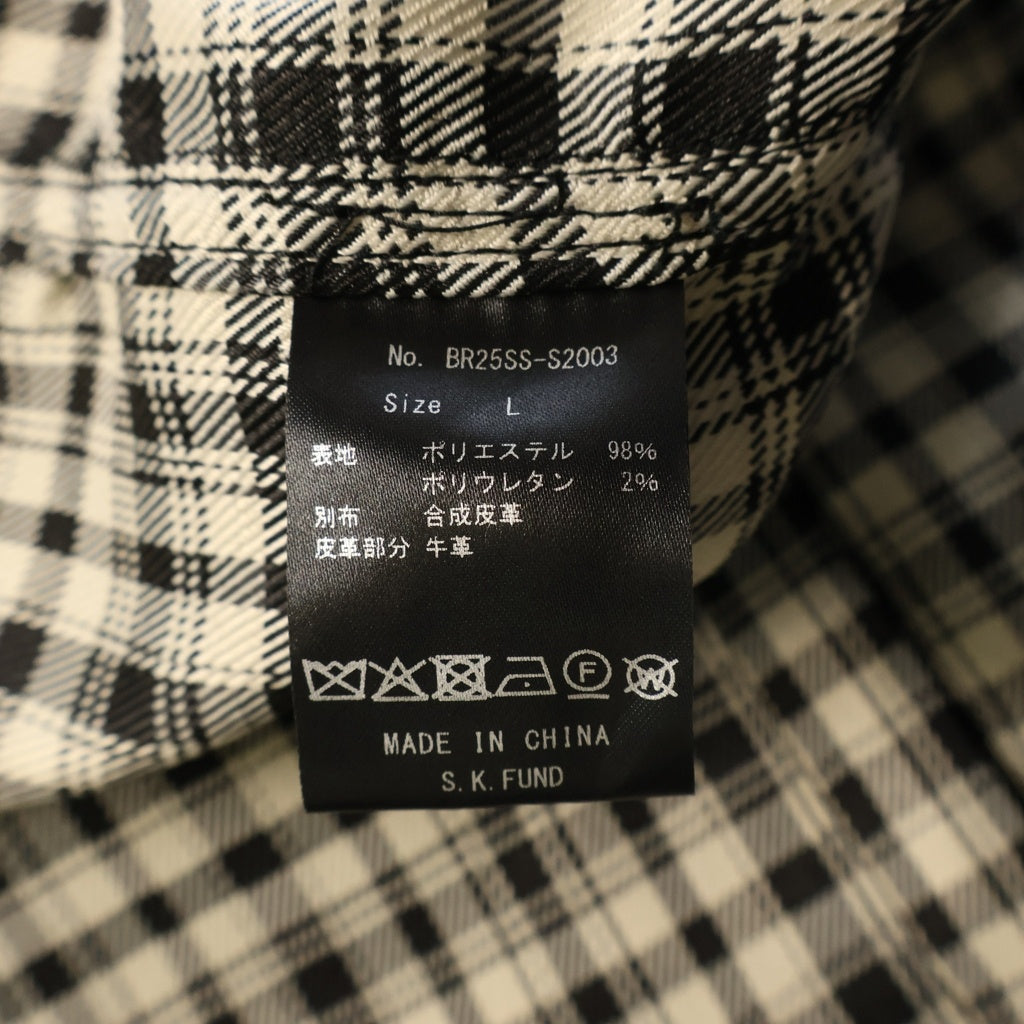 BREATH(ブレス) NEWRICH CHECK SHIRT JACKET ニューリッチチェック長袖シャツジャケット ブラック/ホワイト BR25SS-S2003