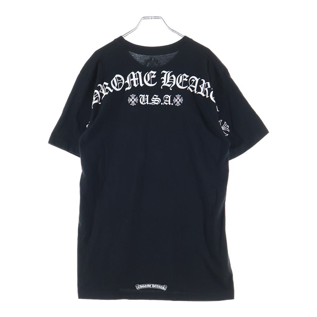 CHROME HEARTS(クロムハーツ) CH S/S TEE バックアーチロゴプリント コットン半袖Tシャツ カットソー ブラック