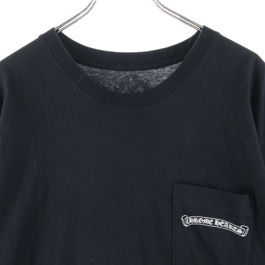CHROME HEARTS(クロムハーツ) CH S/S TEE バックアーチロゴプリント コットン半袖Tシャツ カットソー ブラック