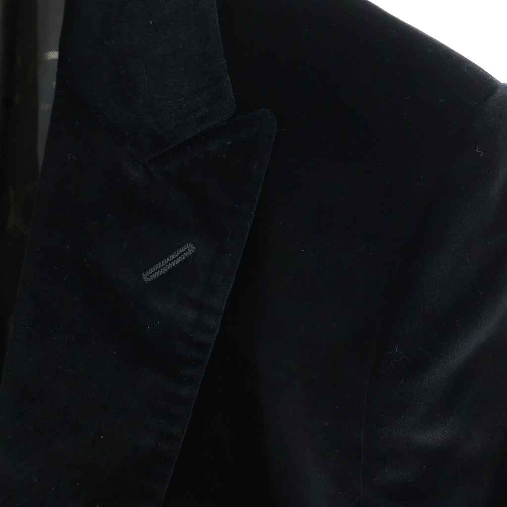 DOLCE & GABBANA(ドルチェアンドガッバーナ) ベロア 1Bシングルテーラードジャケット ブラック G2425T