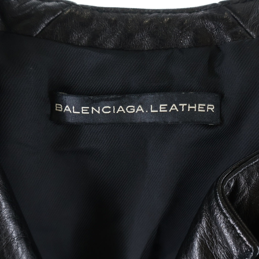 BALENCIAGA(バレンシアガ) MOTO JACKET Leather Biker Jacket レザーライダースジャケット ブラック 264215 TV662
