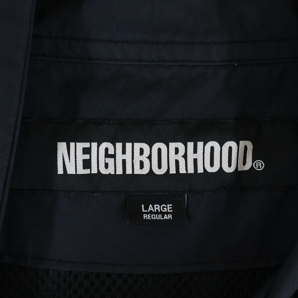 NEIGHBORHOOD(ネイバーフッド) 25SS TRACK JACKET ロゴプリント ナイロン トラックジャケット ブラック 251TSNH-JKM06