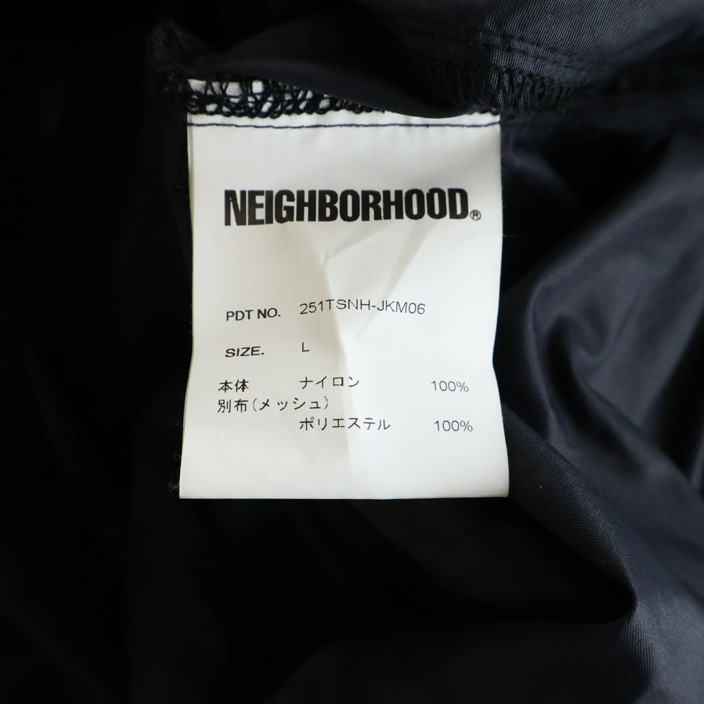 NEIGHBORHOOD(ネイバーフッド) 25SS TRACK JACKET ロゴプリント ナイロン トラックジャケット ブラック 251TSNH-JKM06