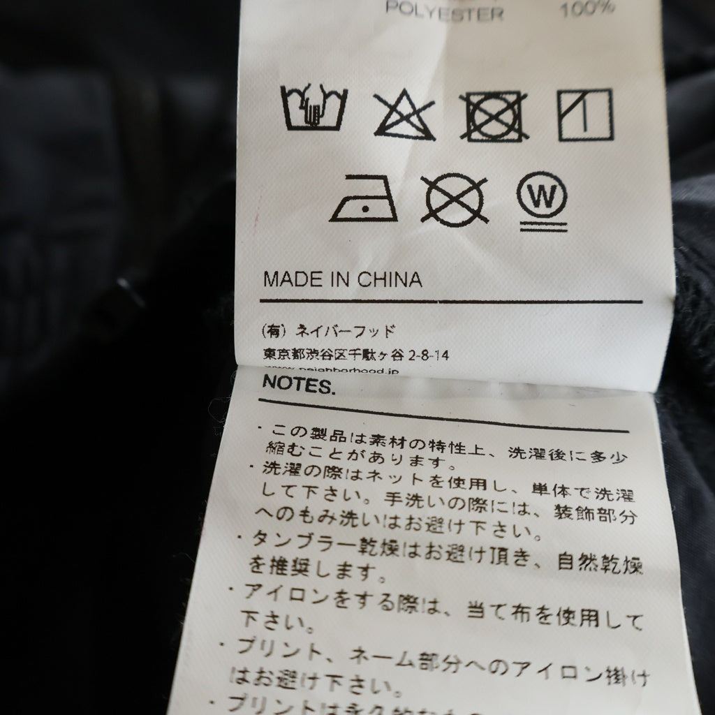 NEIGHBORHOOD(ネイバーフッド) 25SS TRACK JACKET ロゴプリント ナイロン トラックジャケット ブラック 251TSNH-JKM06